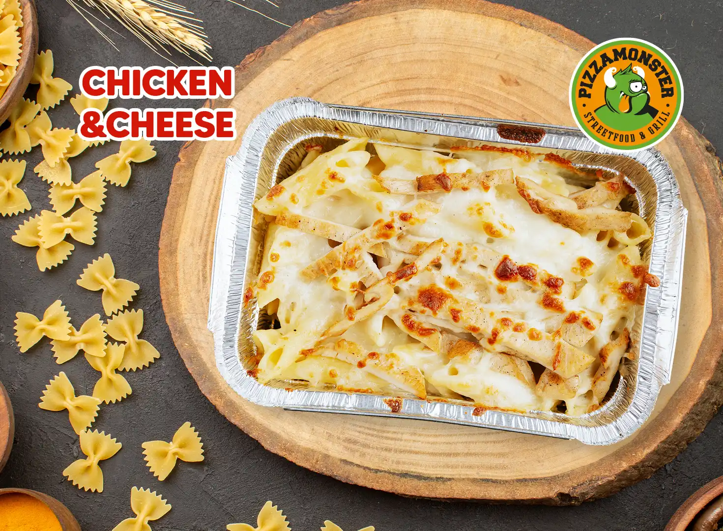 Chicken & cheese penne