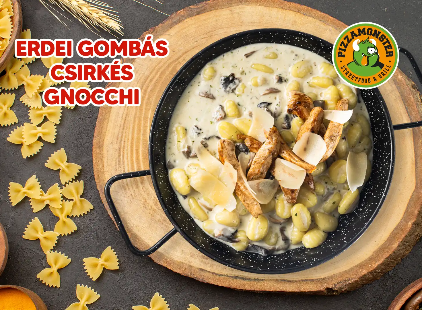 Erdei gombás-csirkés gnocchi