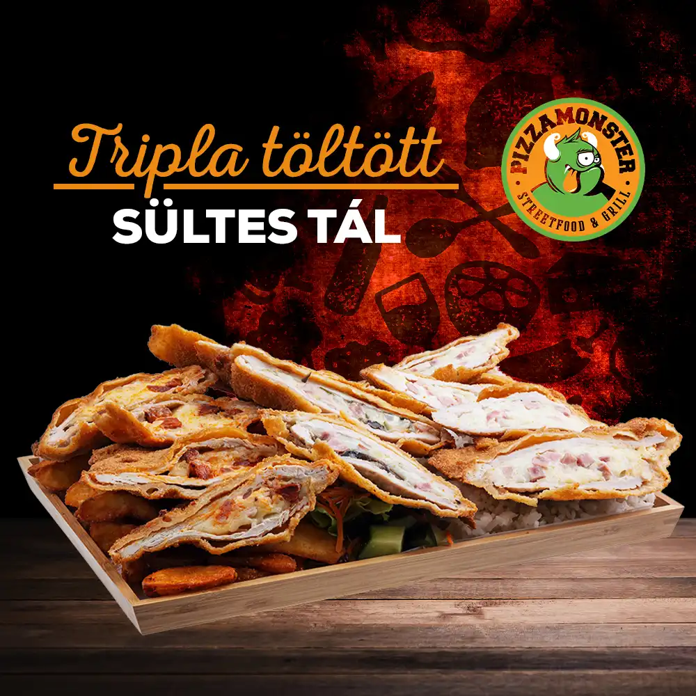 Tripla töltött sültes tál