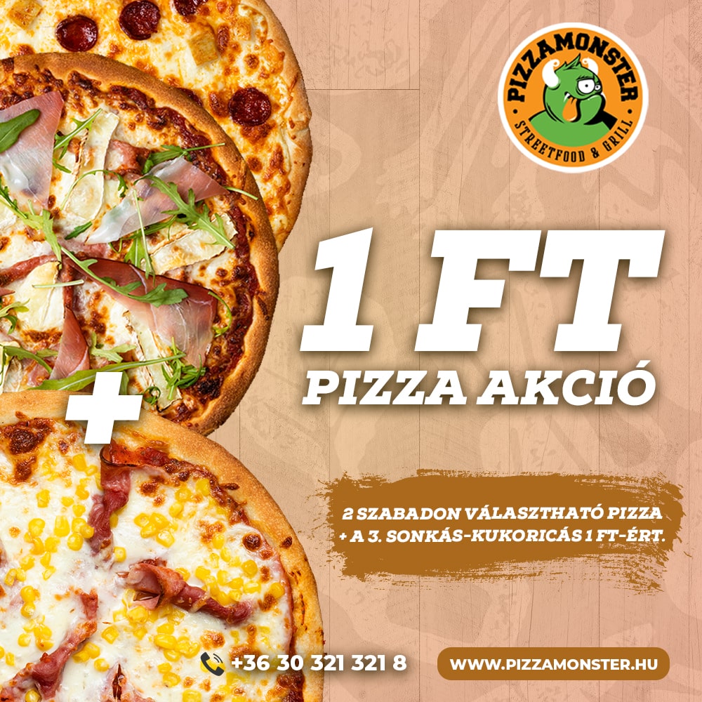 1Ft-os Sonkás-kukoricás pizza akció