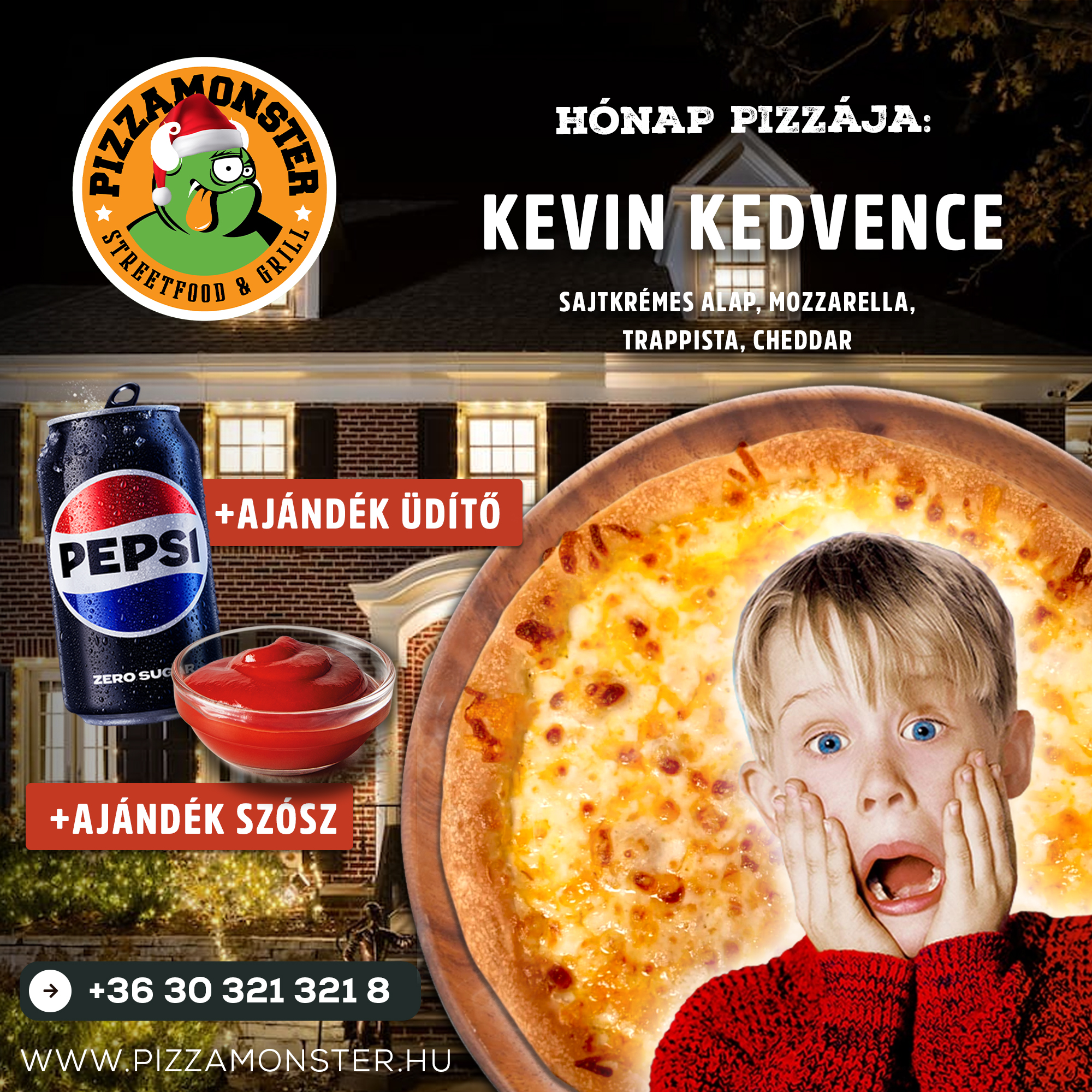 Hónap pizzája akció 32cm