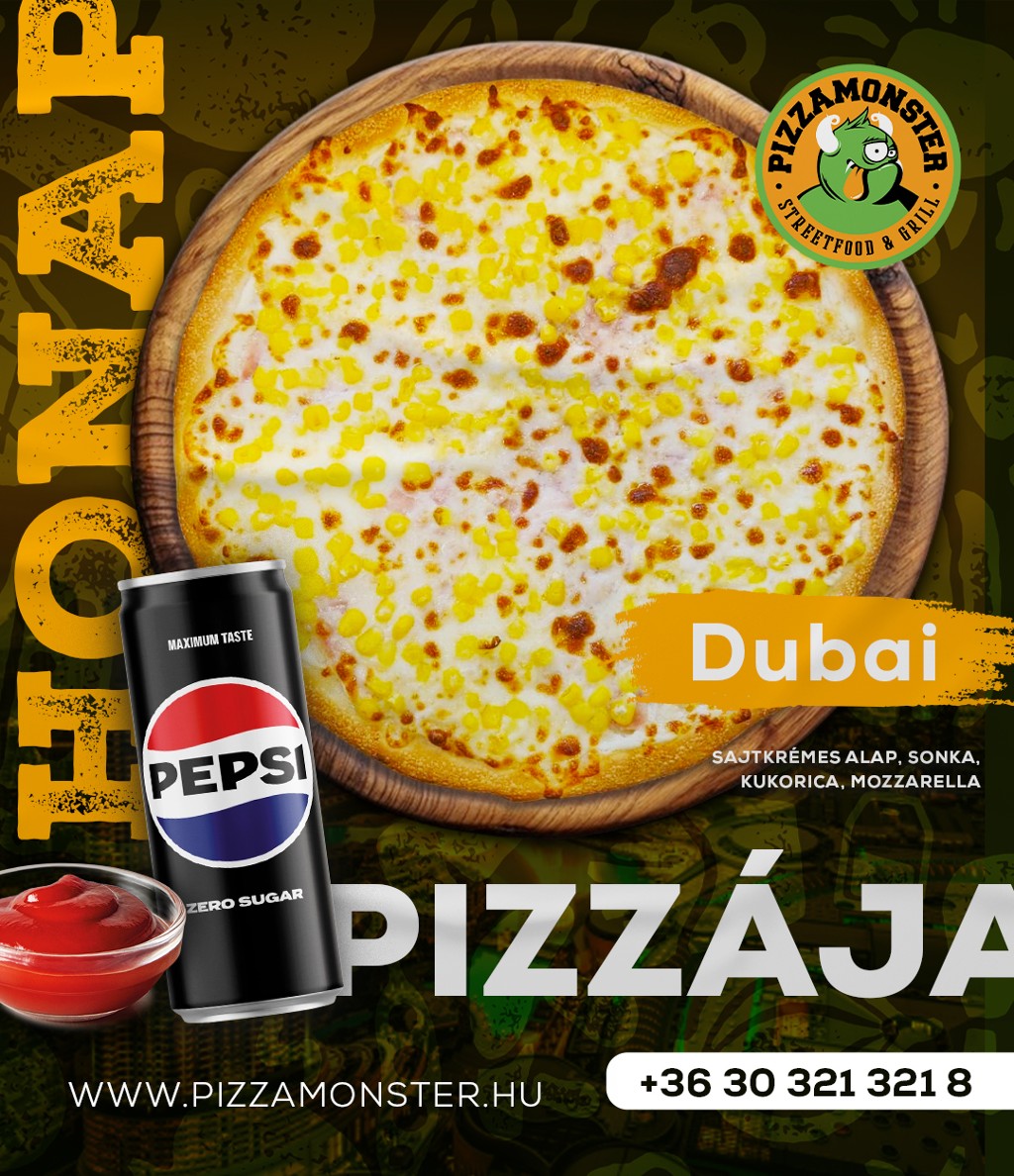 Hónap pizzája akció 32cm